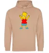 Женская толстовка (худи) Барт переможець Песочный фото