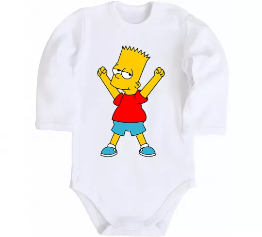 Детский боди Барт переможець Белый фото