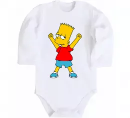 Детский боди Гомер Сімпсон показує пальцем Белый фото Детский боди Гомер Сімпсон показує пальцем Белый фото