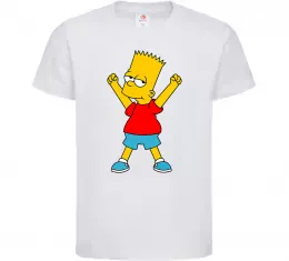 Дитяча футболка Барт переможець Білий фото
