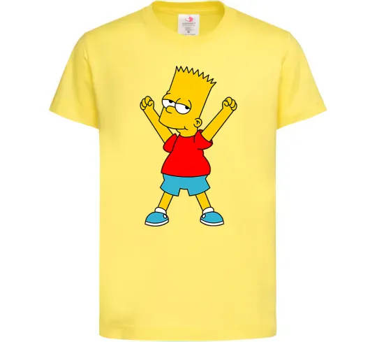 Дитяча футболка Барт переможець Лимонний фото