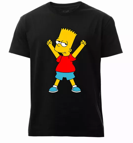 Мужская премиум футболка Барт переможець Черный фото