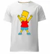 Мужская премиум футболка Барт переможець Белый фото