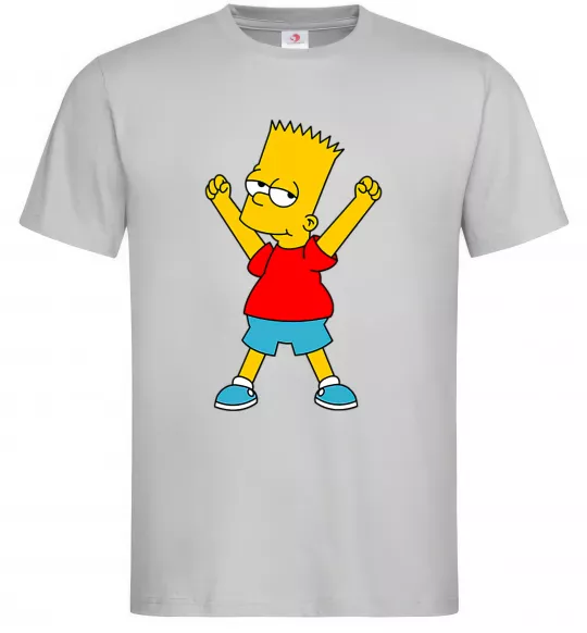 Мужская футболка Барт переможець Серый фото