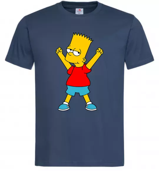 Мужская футболка Барт переможець Темно-синий фото
