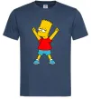 Мужская футболка Барт переможець Темно-синий фото