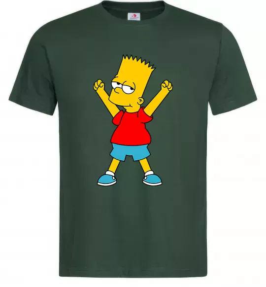 Мужская футболка Барт переможець Темно-зеленый фото