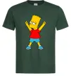 Мужская футболка Барт переможець Темно-зеленый фото