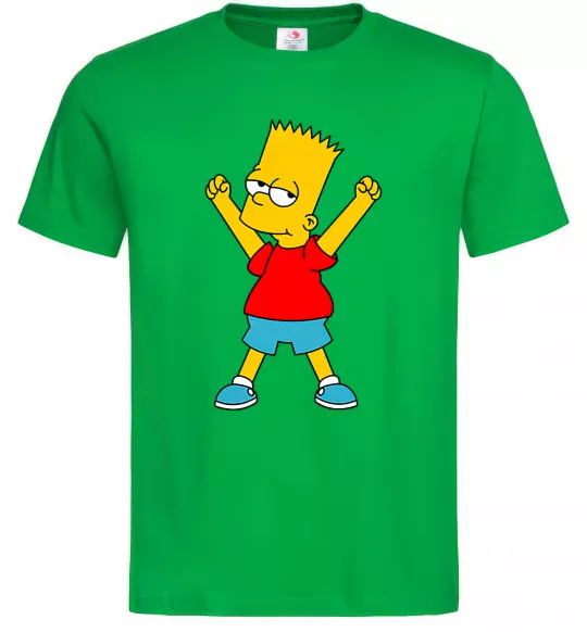 Мужская футболка Барт переможець Зеленый фото