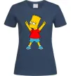Женская футболка Барт переможець Темно-синий фото