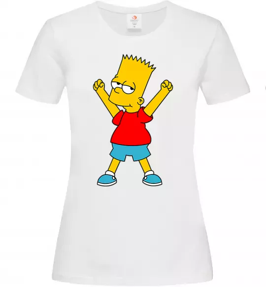 Женская футболка Барт переможець Белый фото