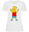 Женская футболка Барт переможець Белый фото