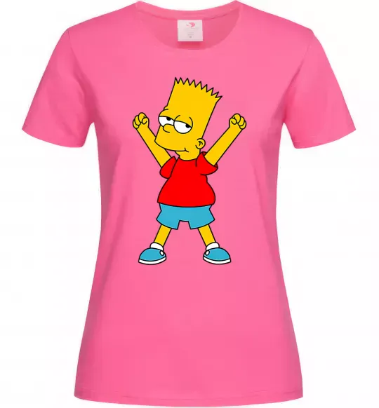 Женская футболка Барт переможець Ярко-розовый фото