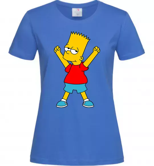 Женская футболка Барт переможець Ярко-синий фото