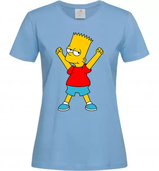 Женская футболка Барт переможець Голубой фото