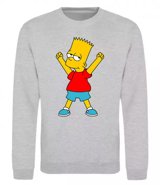 Свитшот Барт переможець Серый меланж фото