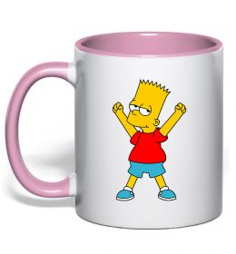 Чашка с цветной ручкой Барт переможець