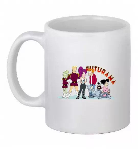 Чашка керамічна Герої Футурами Білий фото