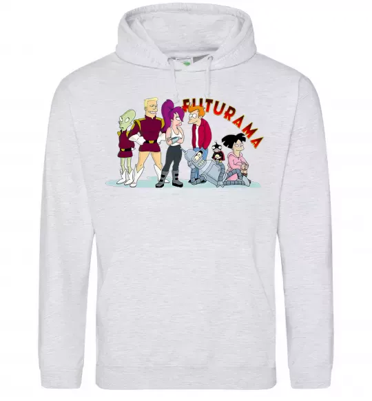 Женская толстовка (худи) Герої Футурами Серый меланж фото