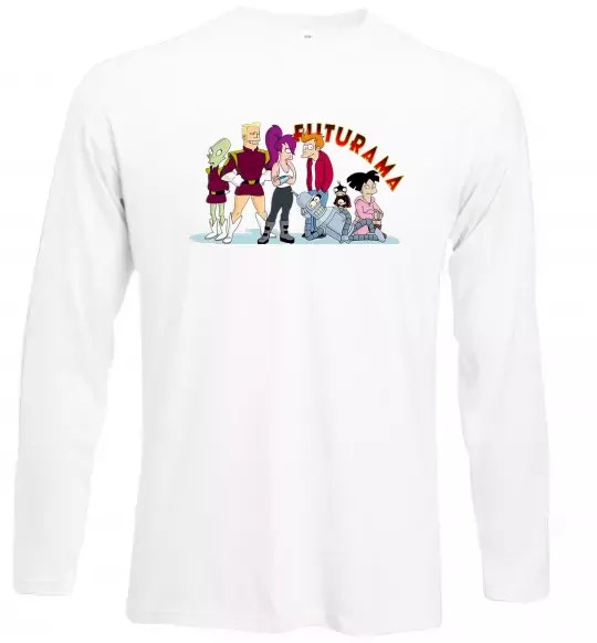 Лонгслів Герої Футурами Білий фото