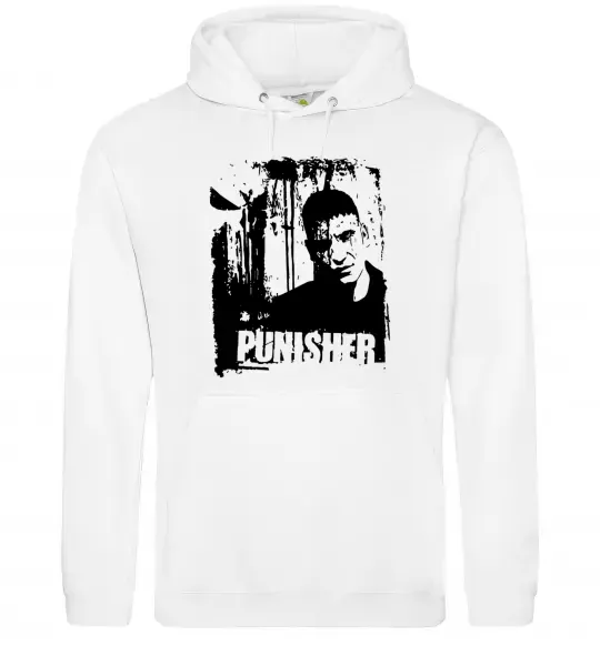 Жіноча толстовка (худі) Punisher Білий фото