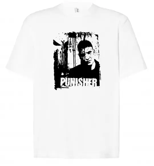 Футболка Оверсайз Punisher Белый фото
