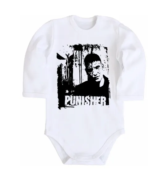 Детский боди Punisher Белый фото
