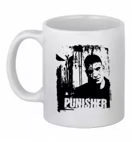 Чашка керамическая Punisher red eye Белый фото