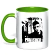 Чашка з кольоровою ручкою Punisher Лаймовий фото
