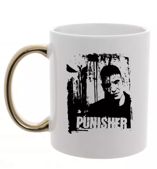 Чашка с цветной ручкой Punisher Золото фото