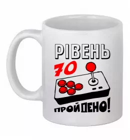 Чашка керамическая Dirty 70 golden Белый фото