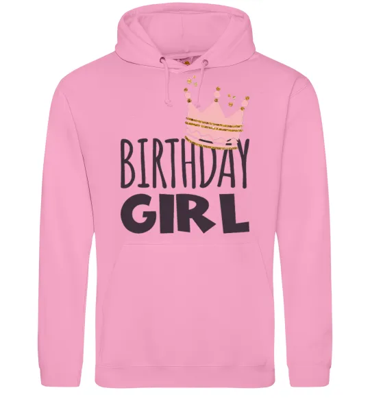 Женская толстовка (худи) Birthday girl crown Розовый фото