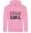 Женская толстовка (худи) Birthday girl crown Розовый фото