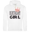 Жіноча толстовка (худі) Birthday girl crown Білий Жіноча толстовка (худі) Birthday girl crown Білий фото