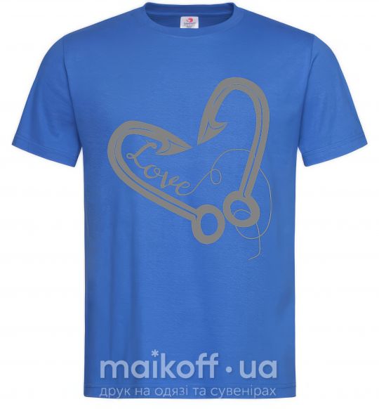 Мужская футболка Сердечко из крючков Ярко-синий фото