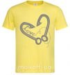 Мужская футболка Сердечко из крючков Лимонный фото
