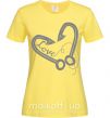Женская футболка Сердечко из крючков Лимонный фото