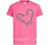Детская футболка Сердечко из крючков Ярко-розовый фото