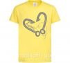 Дитяча футболка Сердечко из крючков Лимонний фото