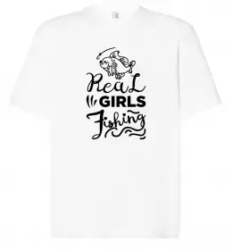 Футболка Оверсайз Fishing save me from becoming a pornstar Белый фото