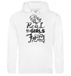 Жіноча толстовка (худі) Real girls fishing Білий фото