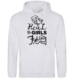 Женская толстовка (худи) Real girls fishing