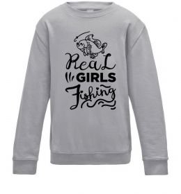 Дитячий світшот Real girls fishing