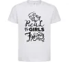 Дитяча футболка Real girls fishing Білий фото