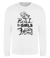Світшот Real girls fishing Білий фото