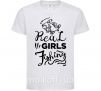 Детская футболка Real girls fishing Белый фото