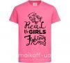 Детская футболка Real girls fishing Ярко-розовый фото