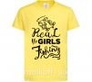 Дитяча футболка Real girls fishing Лимонний фото