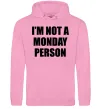 Жіноча толстовка (худі) I'm not a monday person Рожевий Жіноча толстовка (худі) I'm not a monday person Рожевий фото