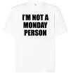 Футболка Оверсайз I'm not a monday person Білий фото